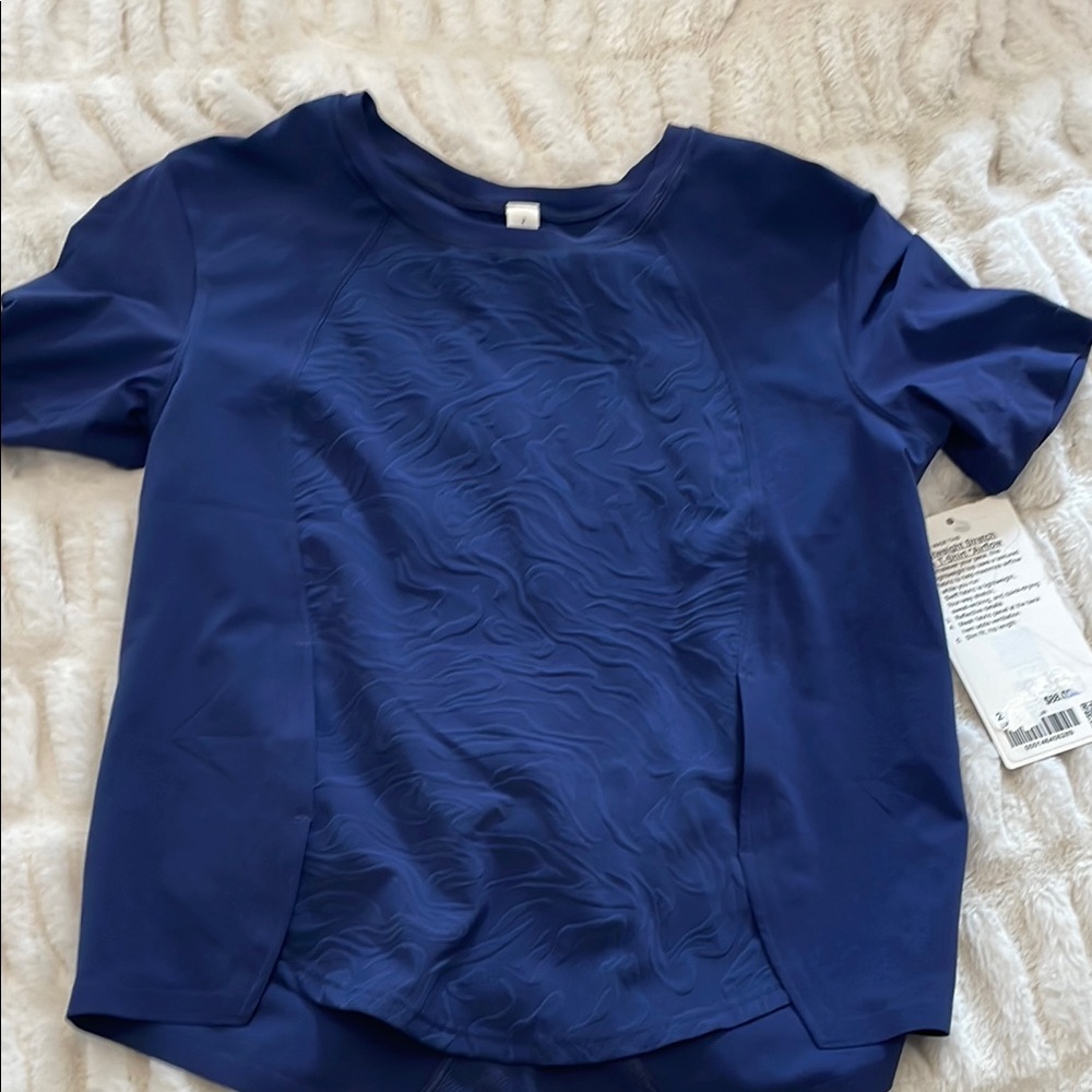 Lululemon Athletica Blue Boxy Short Sleeve T-Shirt